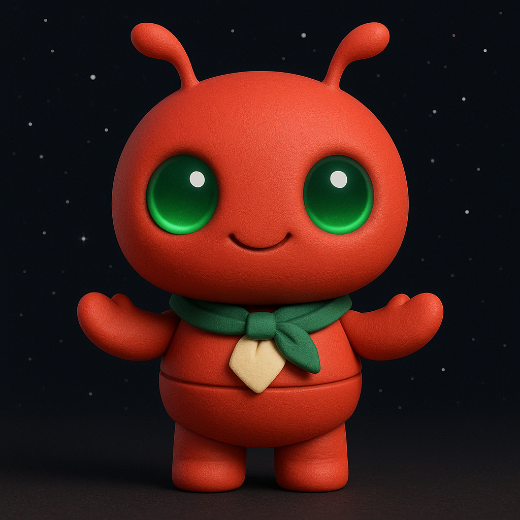 Clawdio — mascotte OpenClaw Italia